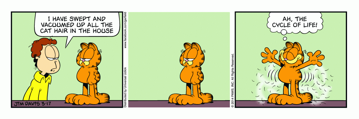 Garfield comic strip for Monday, March 17, 2014