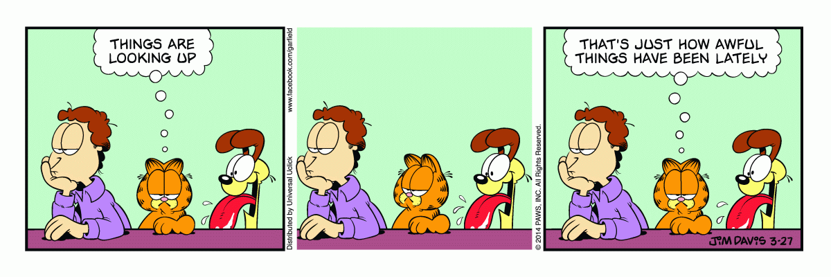 Garfield comic strip for Thursday, March 27, 2014
