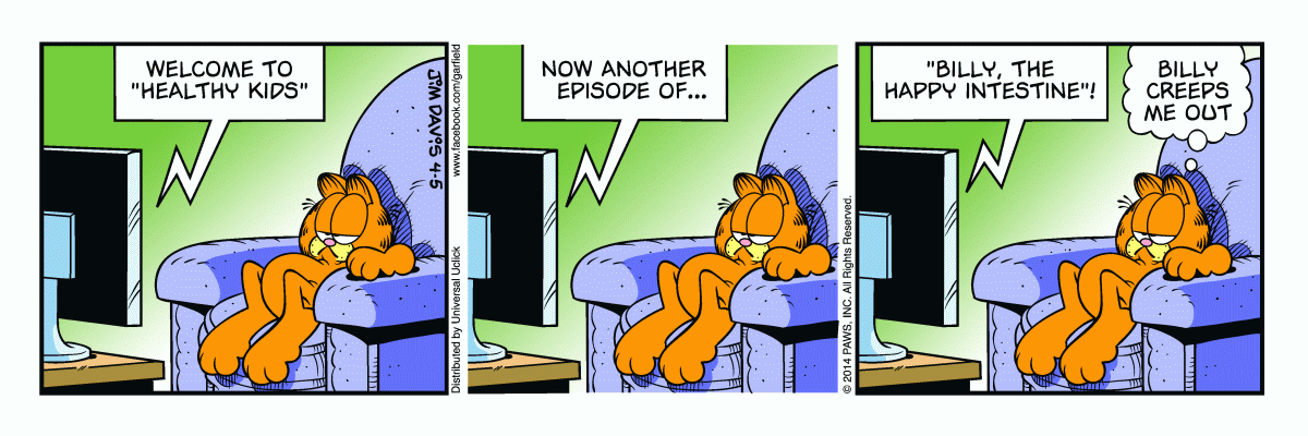 Garfield comic strip for Saturday, April 5, 2014