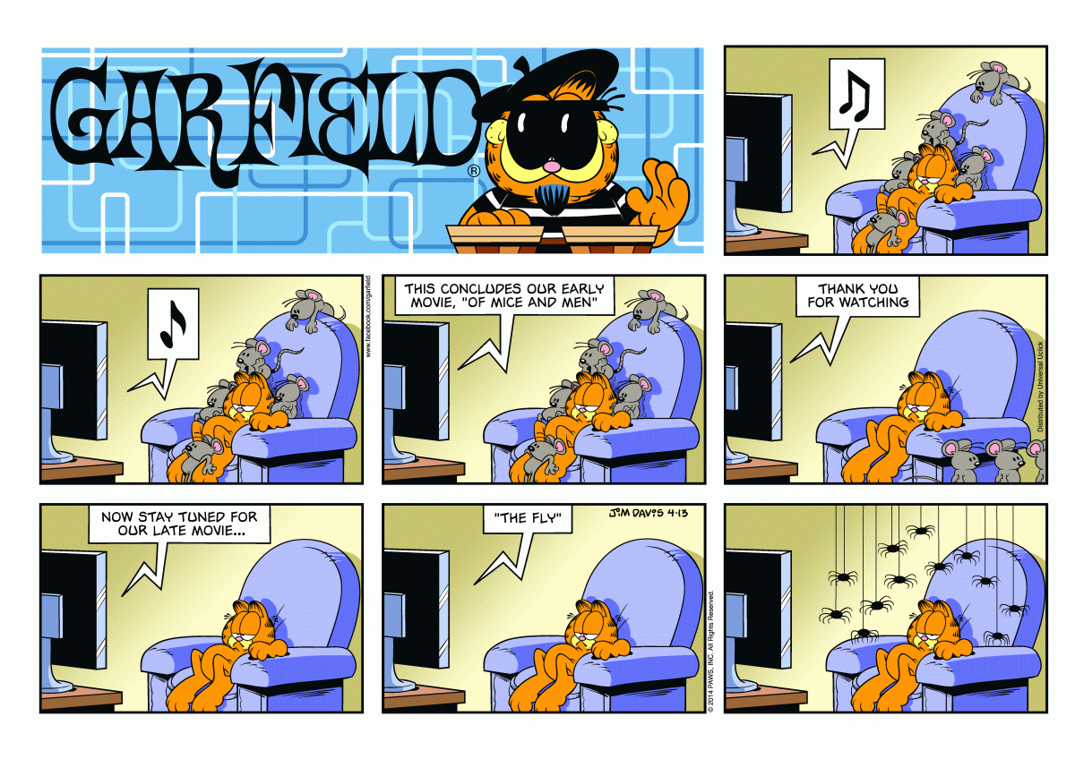 Garfield comic strip for Sunday, April 13, 2014