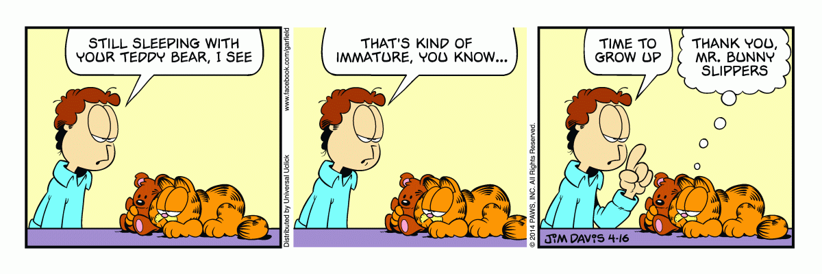 Garfield comic strip for Wednesday, April 16, 2014
