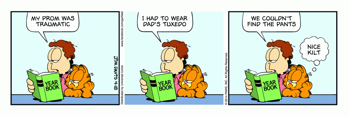 Garfield comic strip for Friday, April 18, 2014