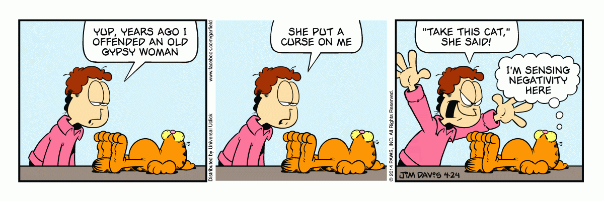 Garfield comic strip for Thursday, April 24, 2014