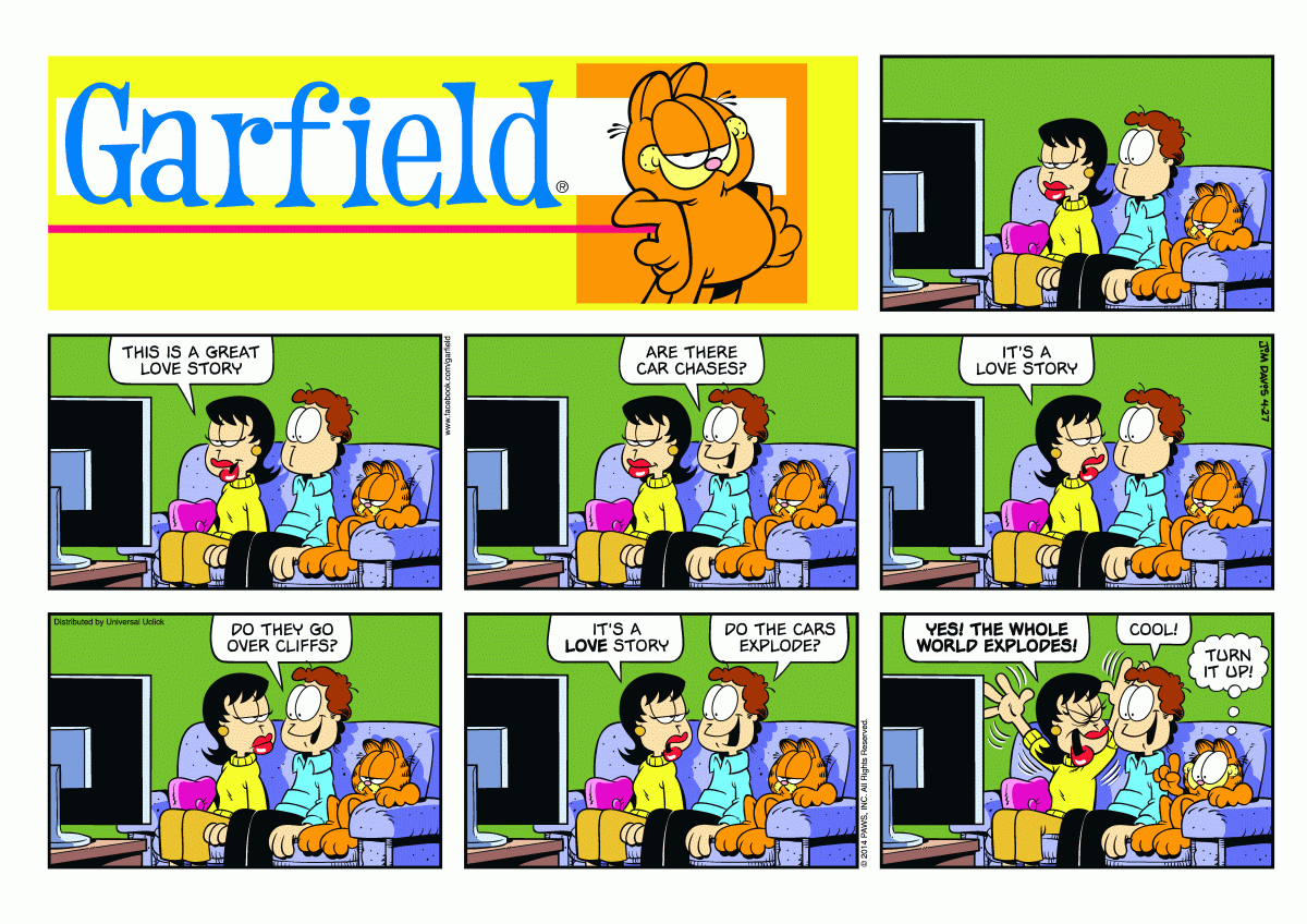 Garfield comic strip for Sunday, April 27, 2014