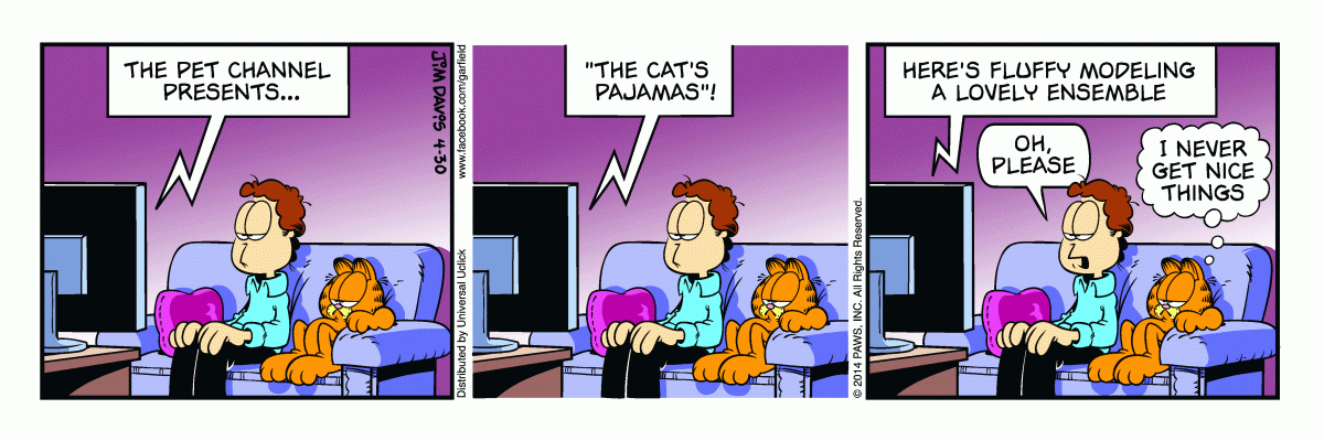Garfield comic strip for Wednesday, April 30, 2014