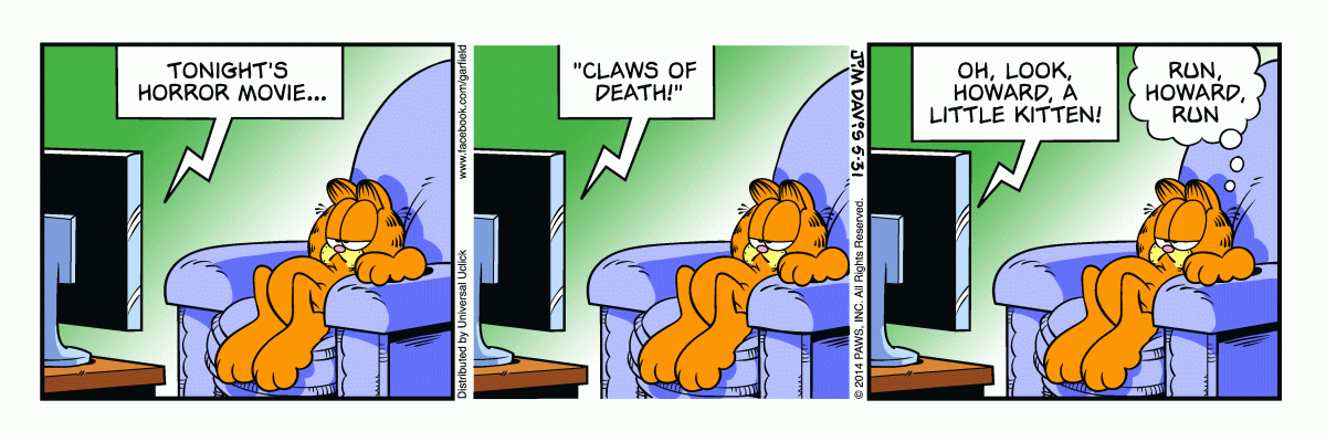 Garfield comic strip for Saturday, May 31, 2014