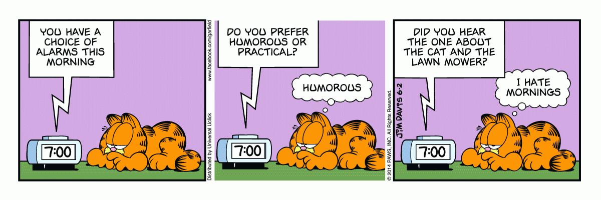 Garfield comic strip for Monday, June 2, 2014