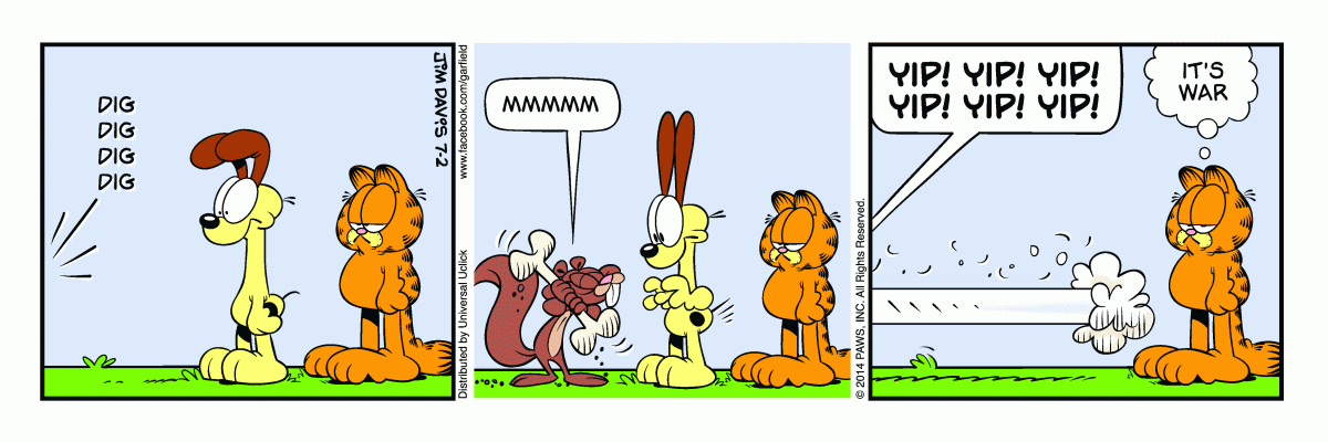 Garfield comic strip for Wednesday, July 2, 2014
