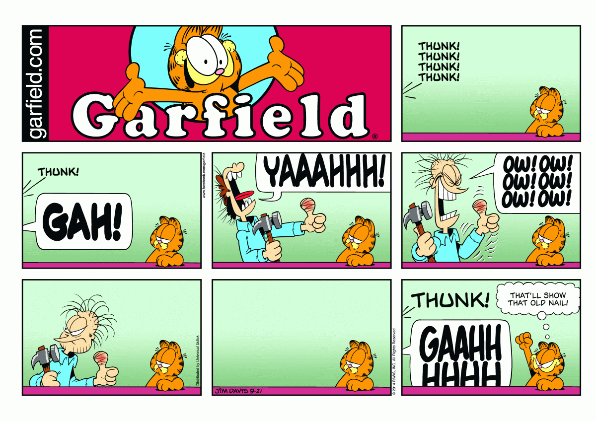 Garfield comic strip for Sunday, September 21, 2014