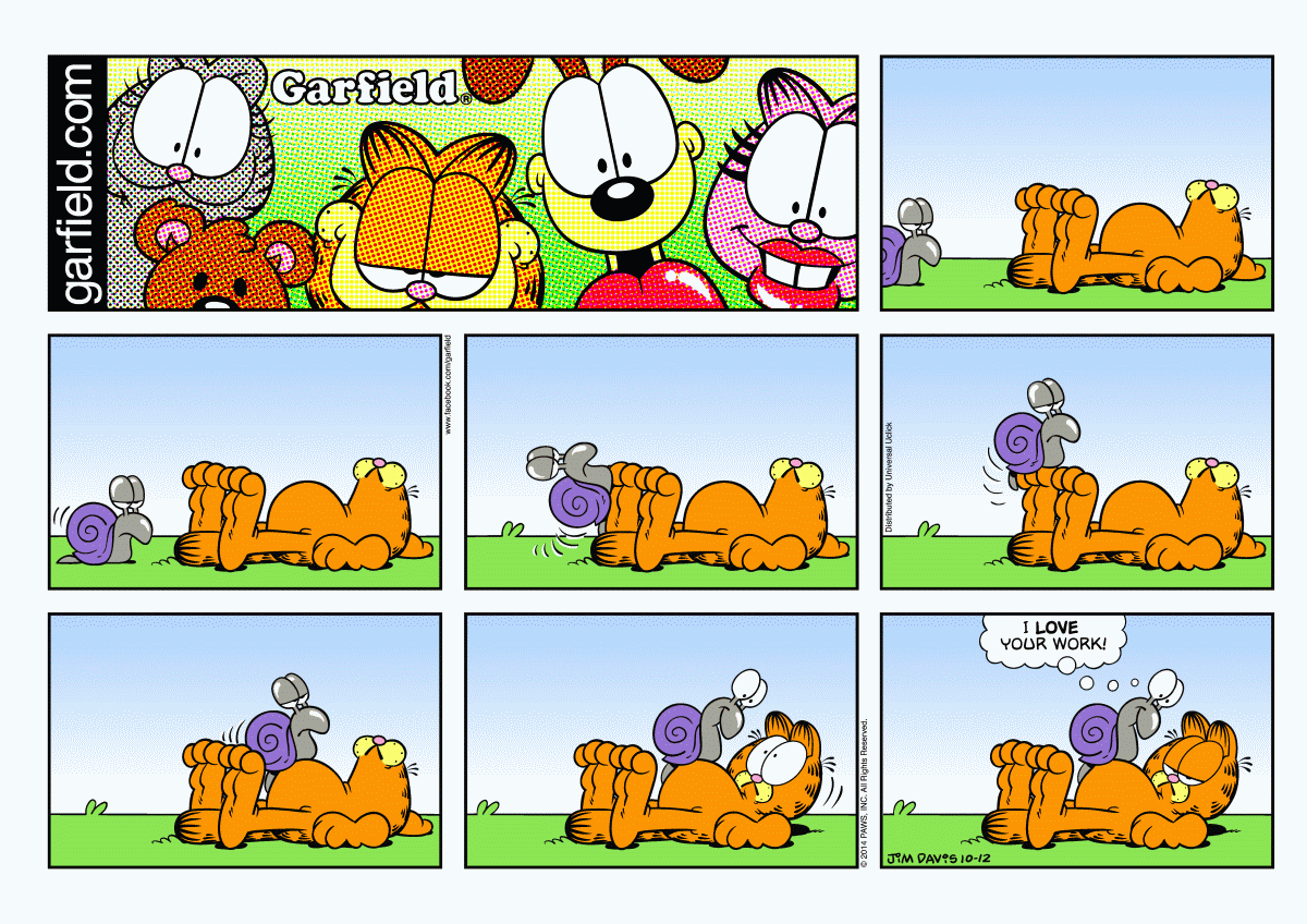 Garfield comic strip for Sunday, October 12, 2014