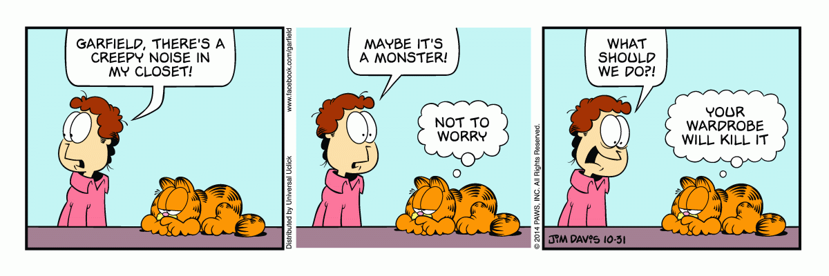 Garfield comic strip for Friday, October 31, 2014