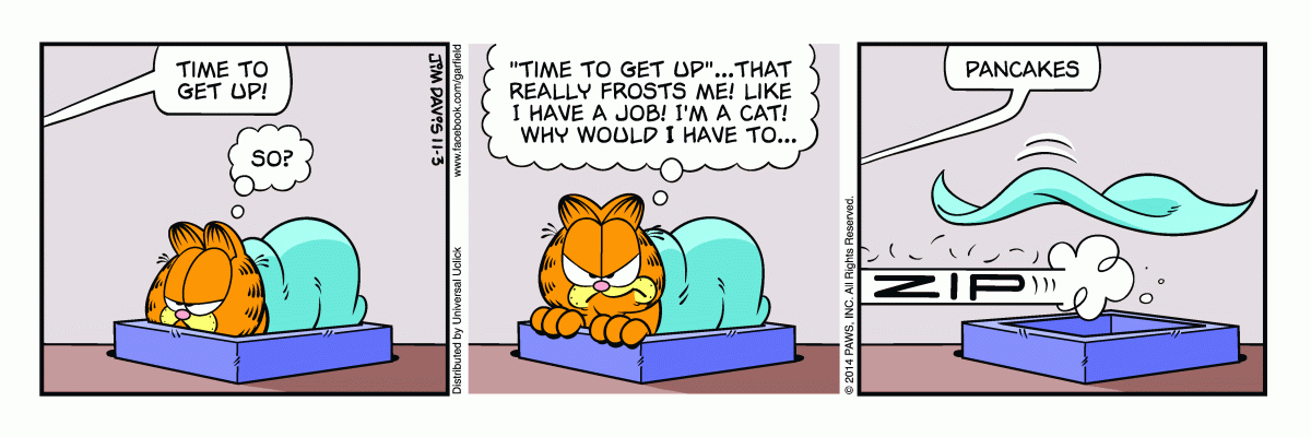 Garfield comic strip for Monday, November 3, 2014