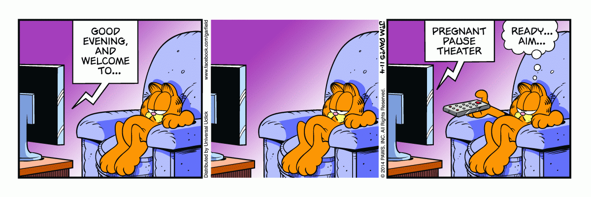 Garfield comic strip for Tuesday, November 4, 2014