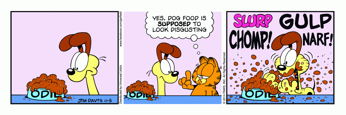 Garfield comic strip for Wednesday, November 5, 2014
