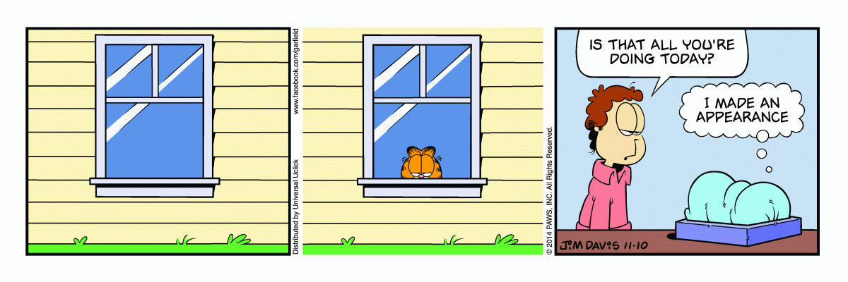 Garfield comic strip for Monday, November 10, 2014