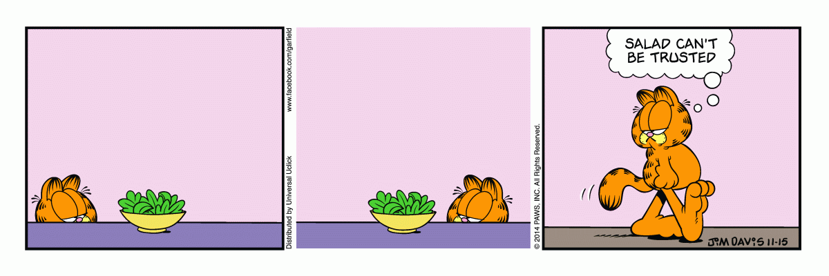 Garfield comic strip for Saturday, November 15, 2014