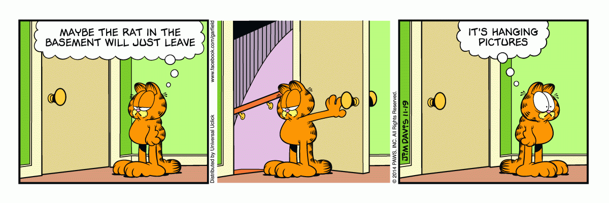 Garfield comic strip for Wednesday, November 19, 2014