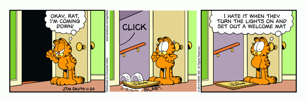 Garfield comic strip for Thursday, November 20, 2014