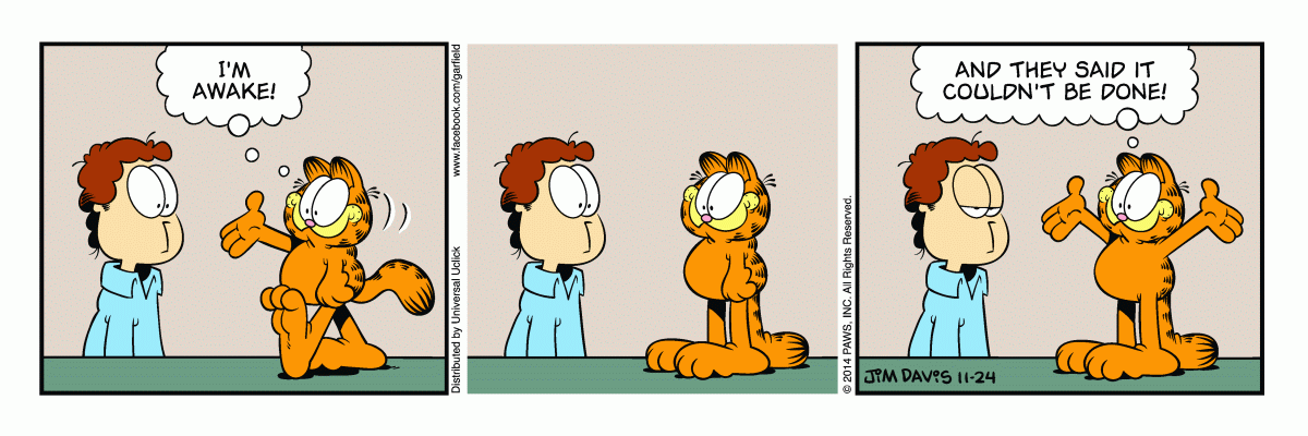 Garfield comic strip for Monday, November 24, 2014
