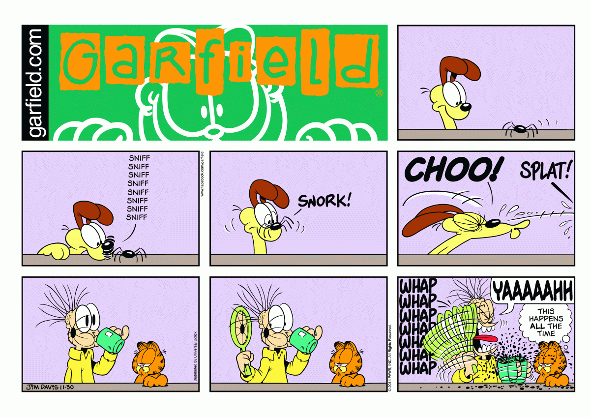 Garfield comic strip for Sunday, November 30, 2014