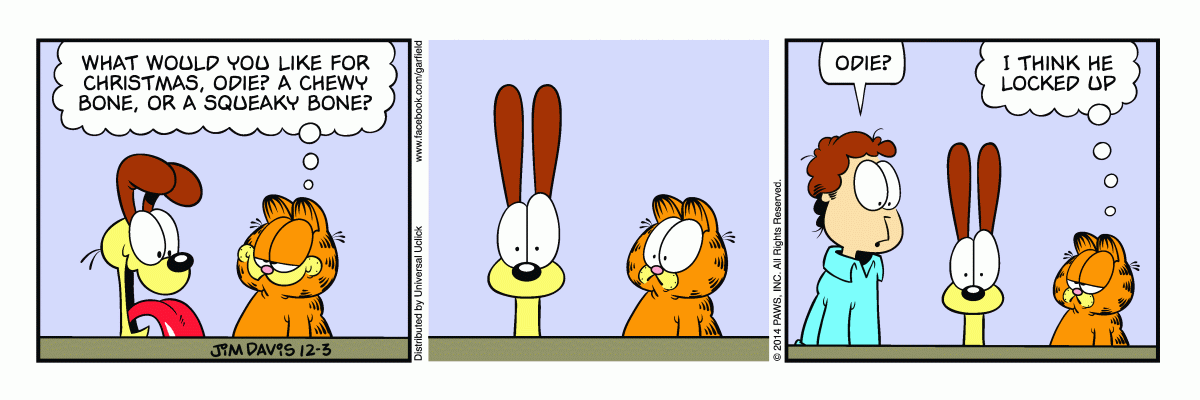 Garfield comic strip for Wednesday, December 3, 2014