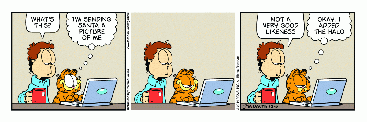 Garfield comic strip for Friday, December 5, 2014
