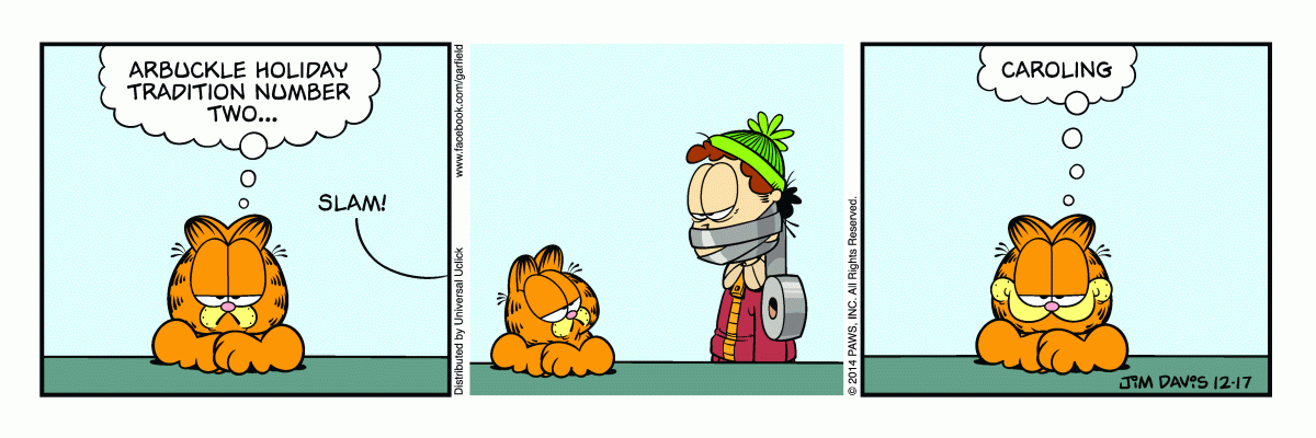 Garfield comic strip for Wednesday, December 17, 2014