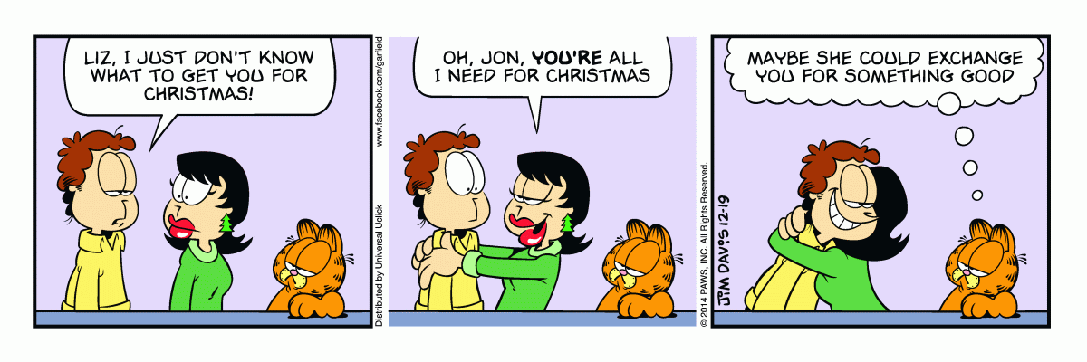 Garfield comic strip for Friday, December 19, 2014