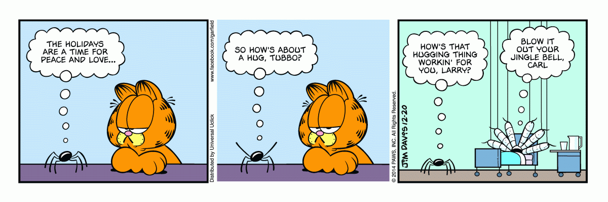 Garfield comic strip for Saturday, December 20, 2014