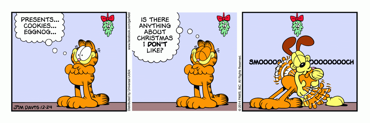 Garfield comic strip for Wednesday, December 24, 2014