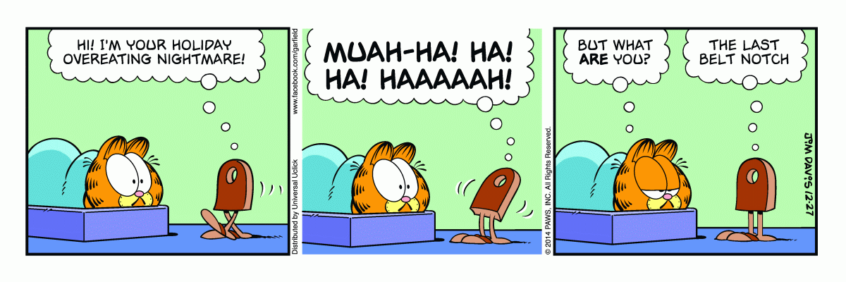 Garfield comic strip for Saturday, December 27, 2014