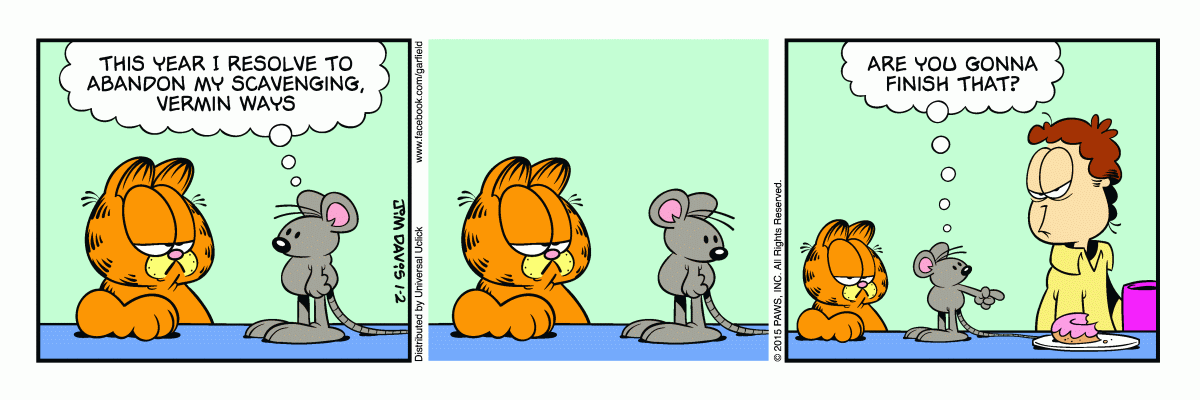Garfield, January 2, 2015