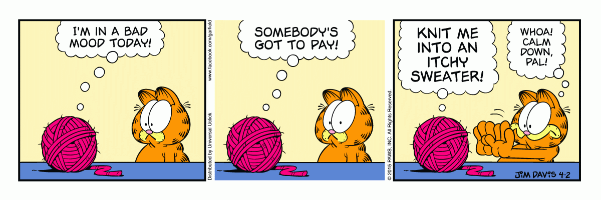 Garfield, April 2, 2015