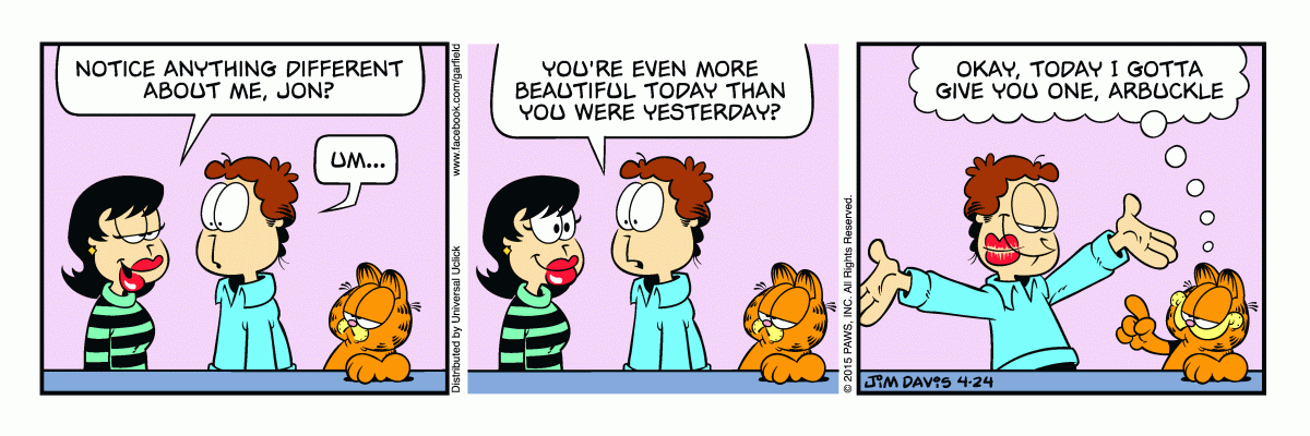 Garfield, April 24, 2015