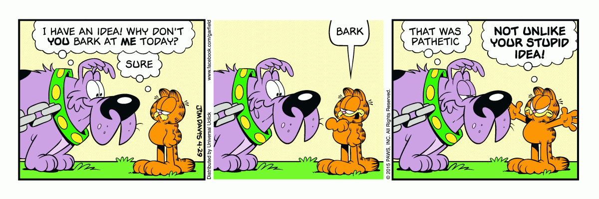 Garfield, April 29, 2015