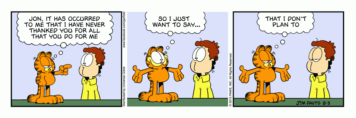 Garfield, August 3, 2015