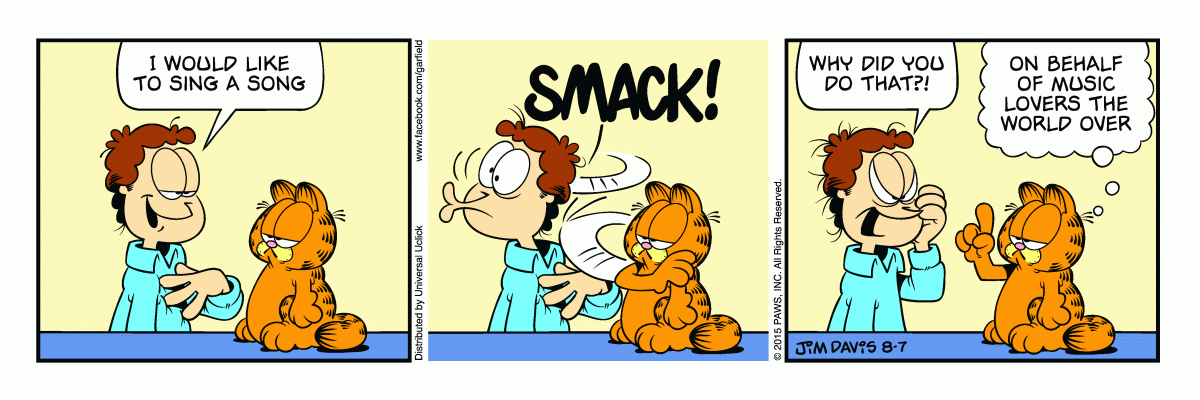 Garfield, August 7, 2015