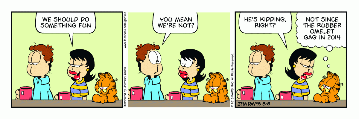 Garfield, August 8, 2015