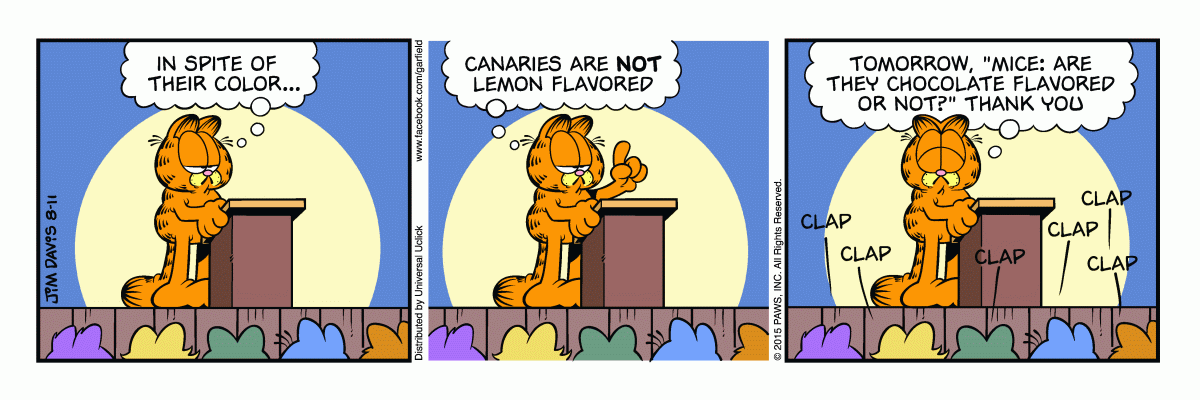 Garfield, August 11, 2015