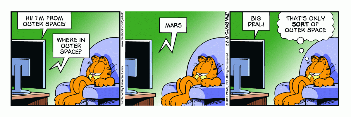 Garfield, August 22, 2015