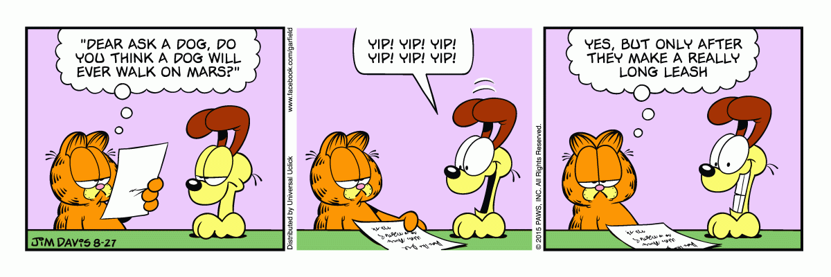 Garfield, August 27, 2015