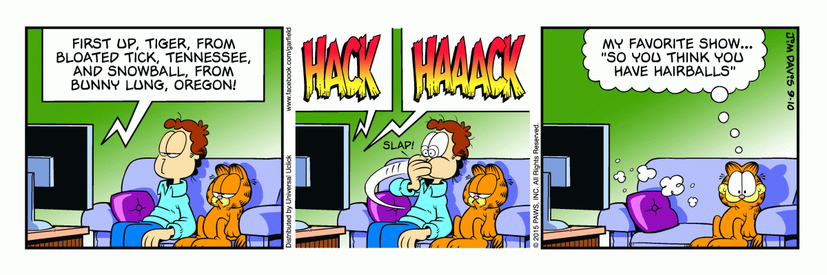Garfield, September 10, 2015