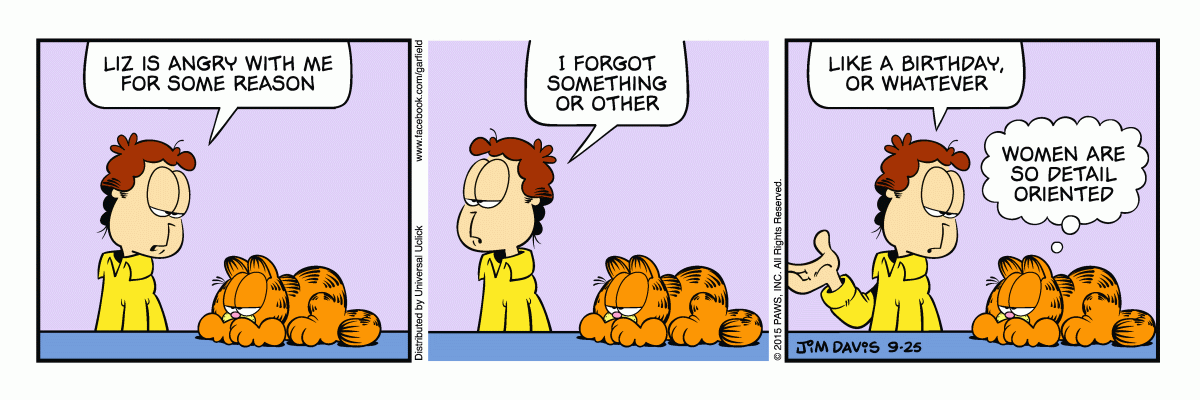 Garfield, September 25, 2015