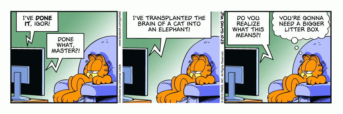 Garfield, October 29, 2015
