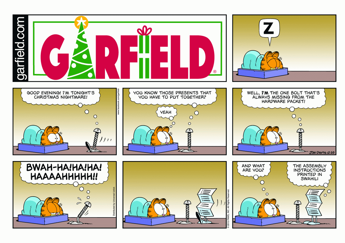 Garfield, December 20, 2015