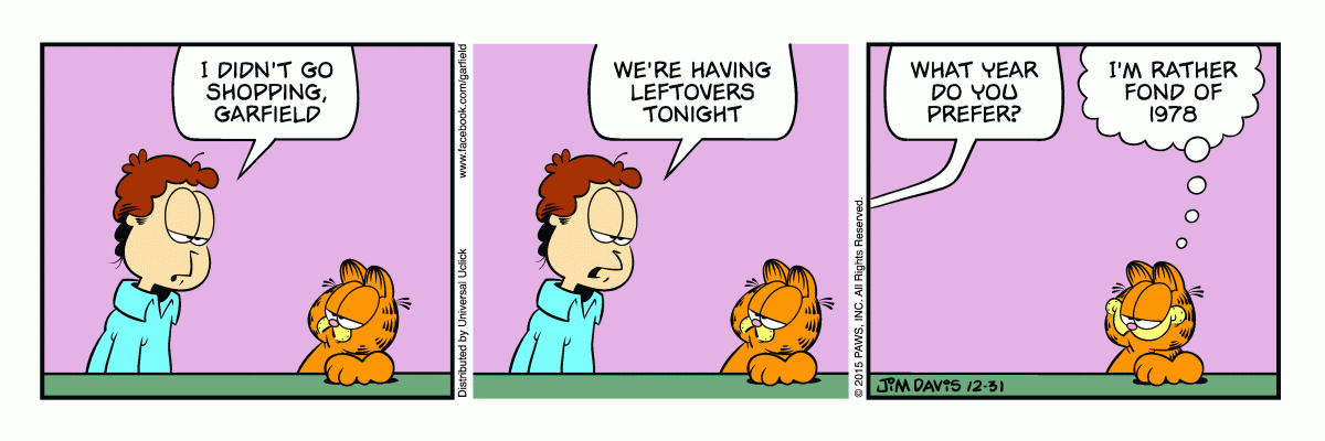 Garfield, December 31, 2015