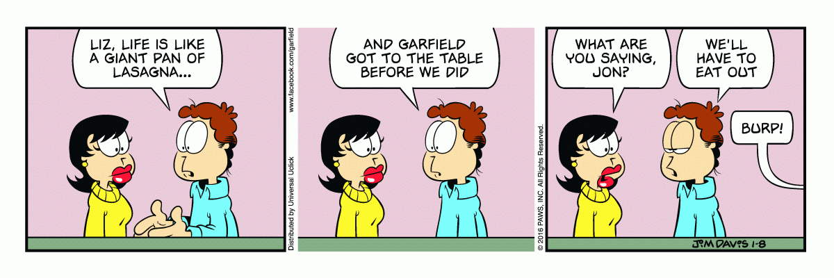 Garfield, January 8, 2016