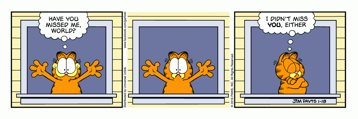 Garfield, January 18, 2016