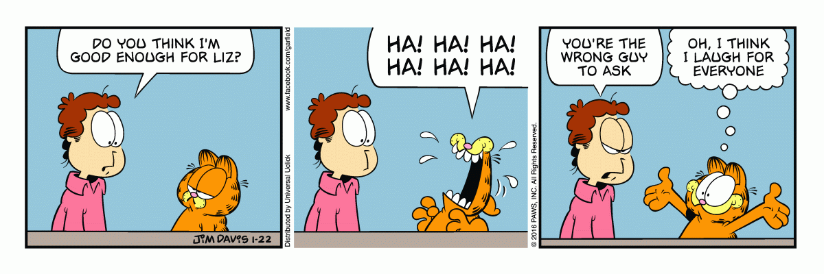 Garfield, January 22, 2016