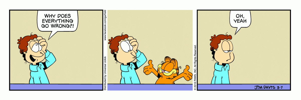 Garfield, March 7, 2016